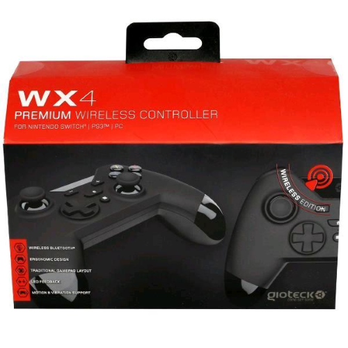 GIOTECK VX4 PREMIUM CONTROLLER WIRELESS PER NINTENDO SWITCH - PS3 - PC NERO